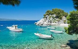 Mediterranean Beach Wallpaper Boat Desktop Background