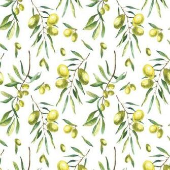 Green Olive Branch Pattern Self Adhesive Peel And Stick