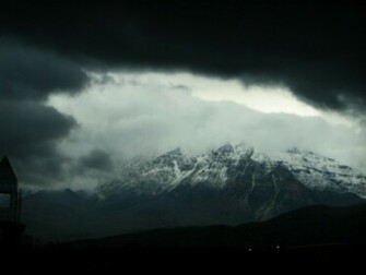 Dark Cloud Behind Mountain Okay Wallpaper