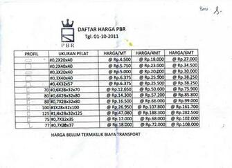 Info Harga Toko Bangunan Online Baja Ringan Dari Pbr