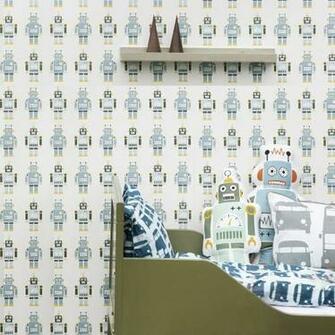 Robots Wallpaper For Kids Ferm Living Yliving