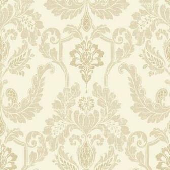 Cream And Gold Damask Wallpaper Feature Product