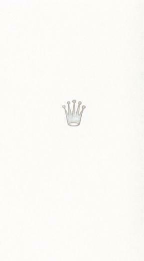 In White Vintage Rolex Crown Wallpaper For Apple iPhone