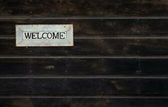 Wallpaper White Text Wood Sign Welcome Mood Textures Wooden