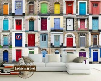 Custom Modern 3d Wallpaper Mural European Venice Color Door Wall