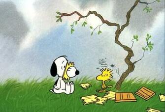 Snoopy Giving Woodstock Christmas Gift On Doghouse Bag Pictures