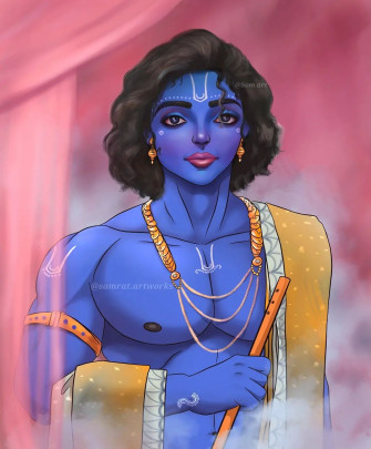 Krishna Cartoon Wallpaper