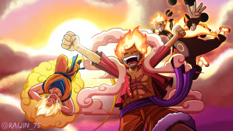 Crossover 4k Goku Monkey D Luffy Naruto Uzumaki Gear