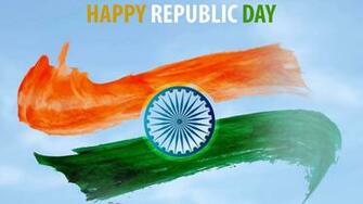 Indian Flag With Happy Republic Day 4k Wallpaper HD
