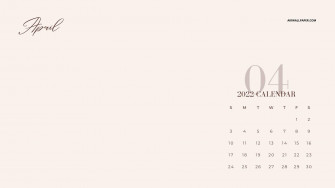 Pink Minimalist April Calendar Wallpaper