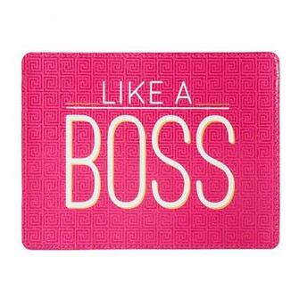 Like A Boss Hot Pink Glitter Mouse Pad