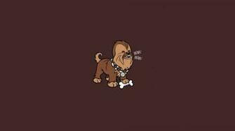 Abstract Star Wars Minimalistic Dogs Chewbacca Solid Simplistic