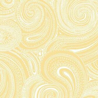 Yellow Paisley Swirl Wallpaper Wall Sticker Outlet