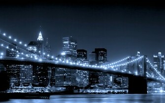 Brooklyn Bridge Wallpaper Night Lights The River Desktop1 Jpg