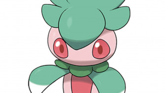 Pok Mon Fomantis Closeup In White Wallpaper