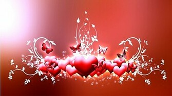 Abstract Red Love Hearts Id Buzzerg
