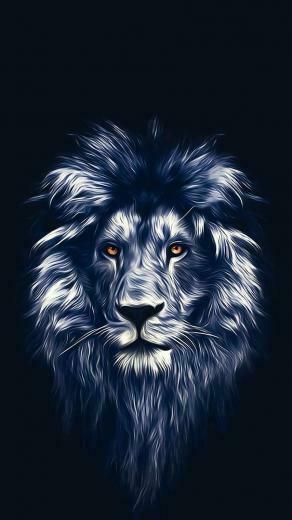 Lion Face Art iPhone Wallpaper Painting