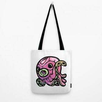 Pink Gorilla X Enfu Octopus Mech Tote Bag By Pinkgorilla Society6