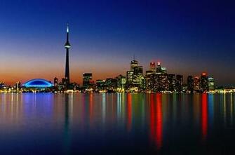 Toronto Skyline Photo Wall Mural Contemporary Wallpaper By