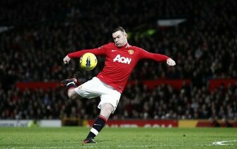 Mu Wayne Rooney Kick The Ball Wallpaper