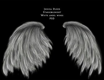 Wallpaper White Angel Wings Background