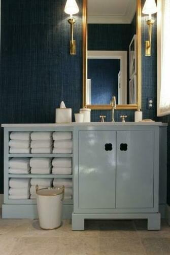 Dark Blue Bathroom Vanity Design Decor Photos Pictures Ideas