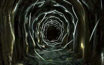 Tunnel Light Painting Fantasy Dark Cave Abstract Landscapes Wallpaper