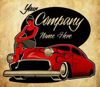 Rockabilly Girls Wallpaper Girl On Car By