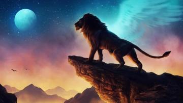 King Forest Lion Fantasy Art Wallpaper Background Kde Store