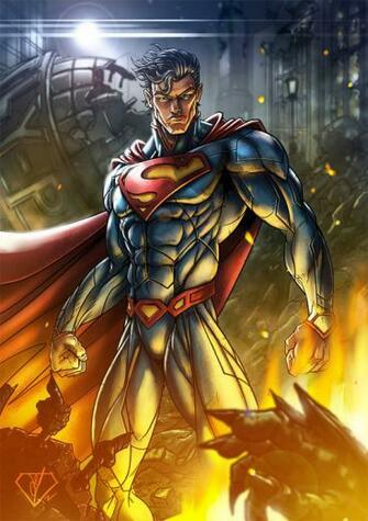 The Man Of Steel Superman Soaring High Illustrated Naldz Graphics