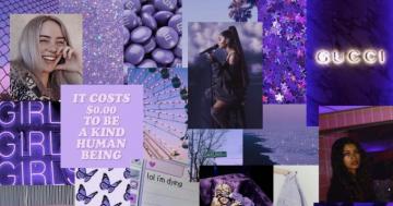 Lavender Aesthetic Collage Pastel Purple Laptop
