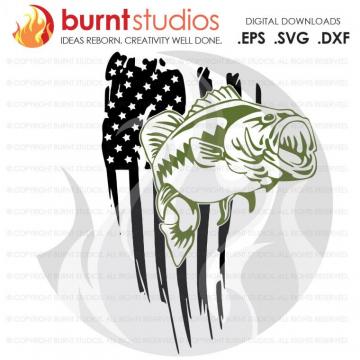 Digital File Usa Flag United States Of America Bass Bassmaster