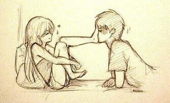 Cute Anime Love Drawing Sktech HD Wallpaper Pictures