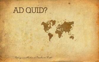 World Map Old Latin Quote Wallpaper