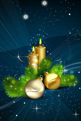 Christmas Candles Lights iPhone Wallpaper Background And