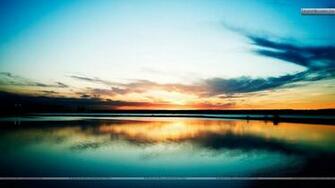 Colorful Sunset At River Side Wallpaper