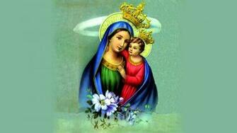 Mother Mary With Baby Jesus Wallpaper