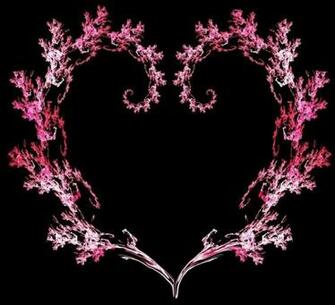 Black And Pink Heart Wallpaper