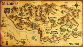 Map Of Middle Earth Wallpaper