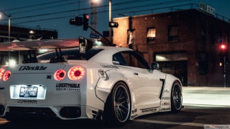 White Nissan Skyline Gtr R35 Coupe 4k Wallpaper