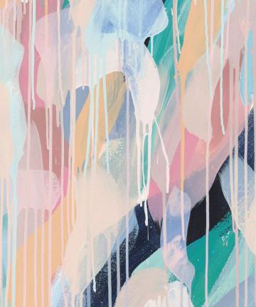 Blue Moon Wallpaper Abstract Drip Painted Style Milton King Eu