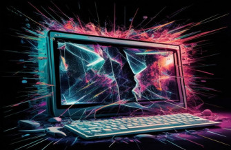 Broken Computer Screen Wallpaper