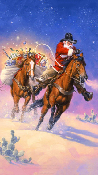Cowboy Christmas Wallpaper