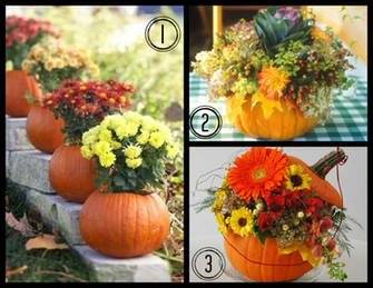 Fall Flowers And Pumpkins Flower Pumpkin