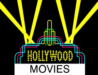 Stock Photo Illustration Of A Hollywood Sign With Movies Text