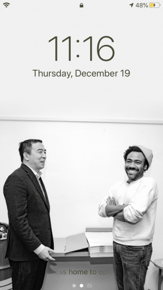 I Made A Wallpaper Of The Boy And Andrew Yang Sharing Laugh Original