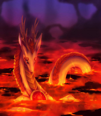 Lava Dragon Wallpaper