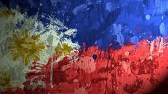 Philippines Flag Paint Drawn HD Wallpaper