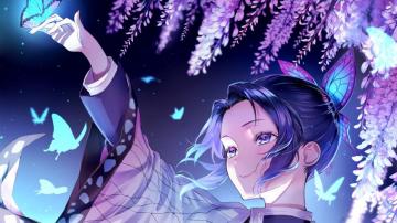 Shinobu Kocho Butterflies Kimetsu No Yaiba 4k Wallpaper