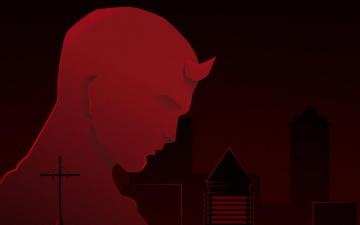 Wallpaper Daredevil Marvel Comics Art Minimalism Background